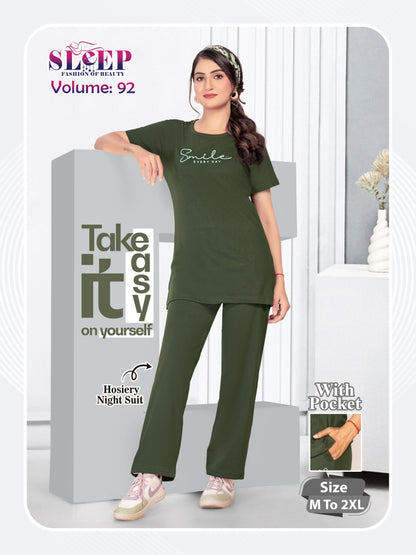 Vol 92 Sleep Faith Lady Hosiery Pyjama Night Suits Exporter