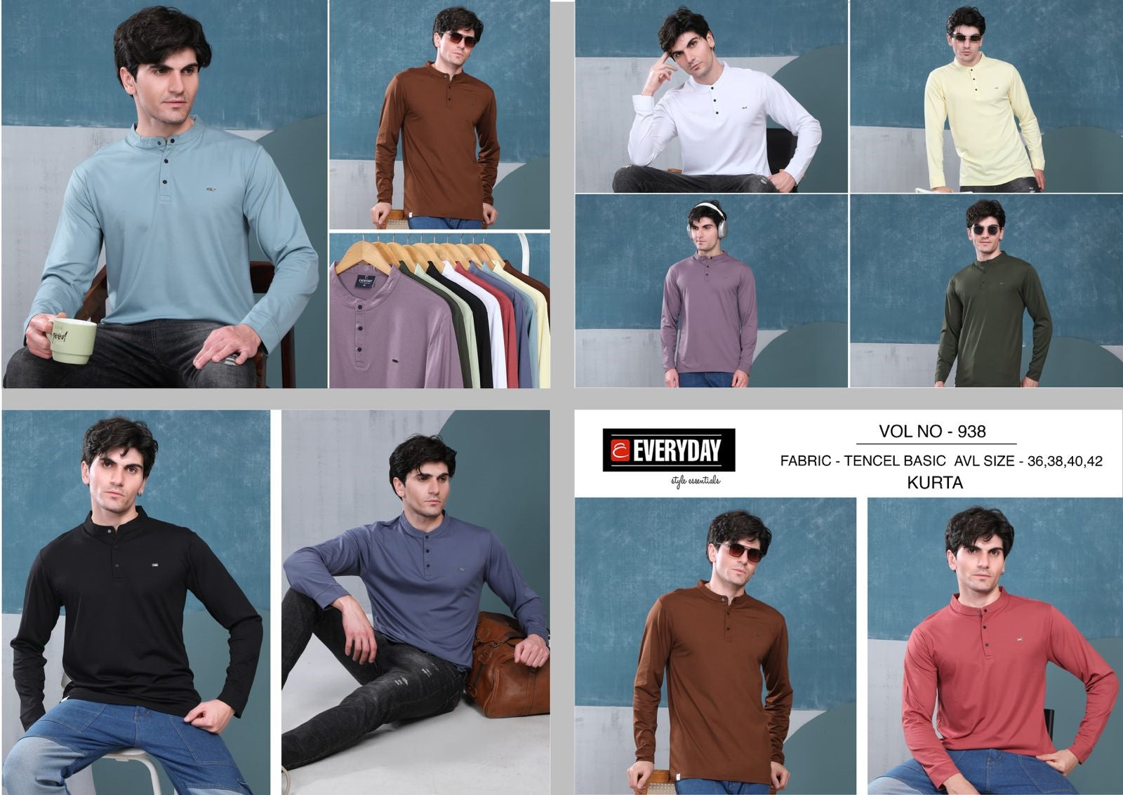 Vol 938 Everyday Tencil Lycra Mens Tshirts Supplier