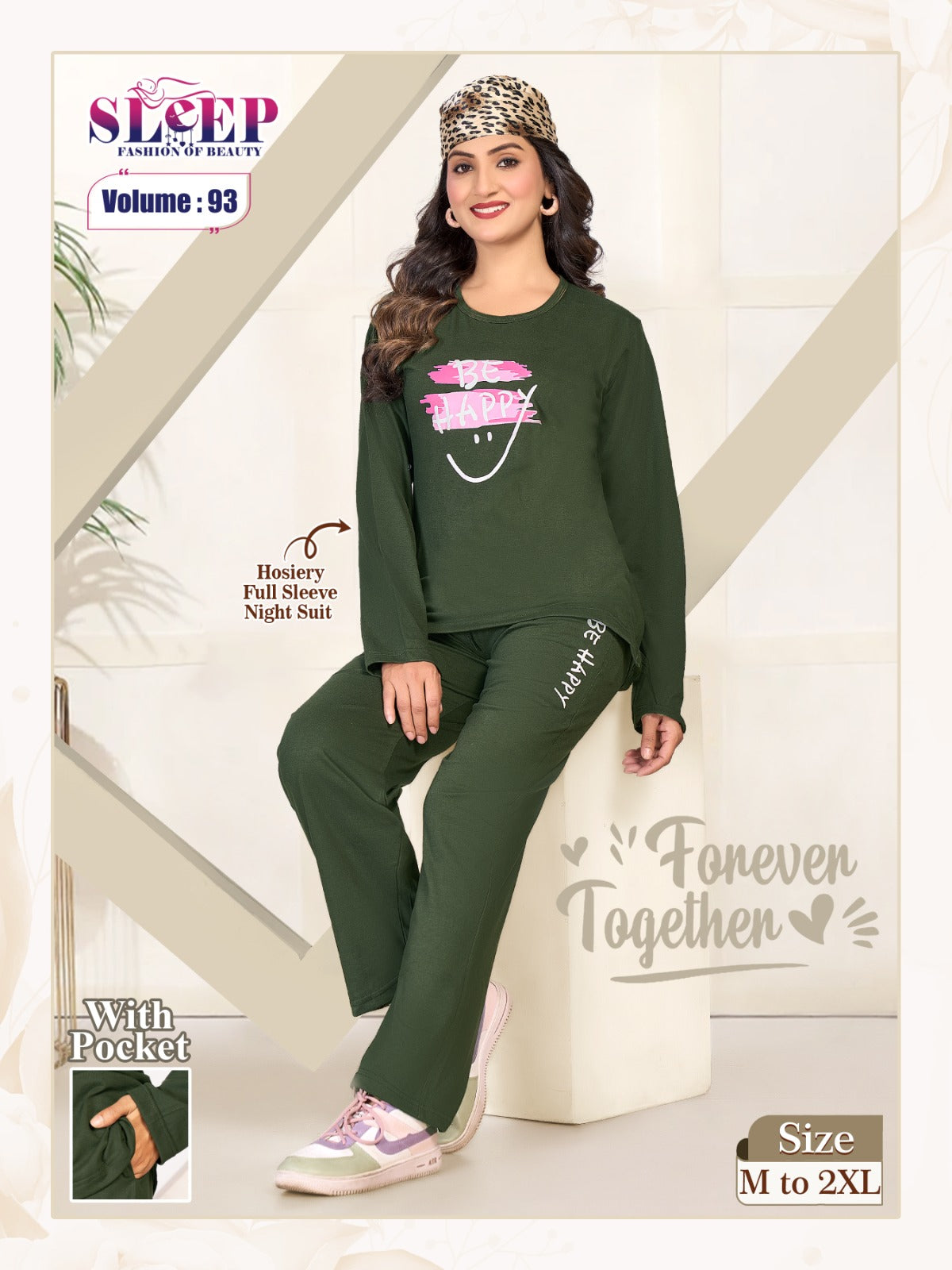 Vol 93 Sleep Faith Lady Hosiery Full Sleeve Night Suits Supplier