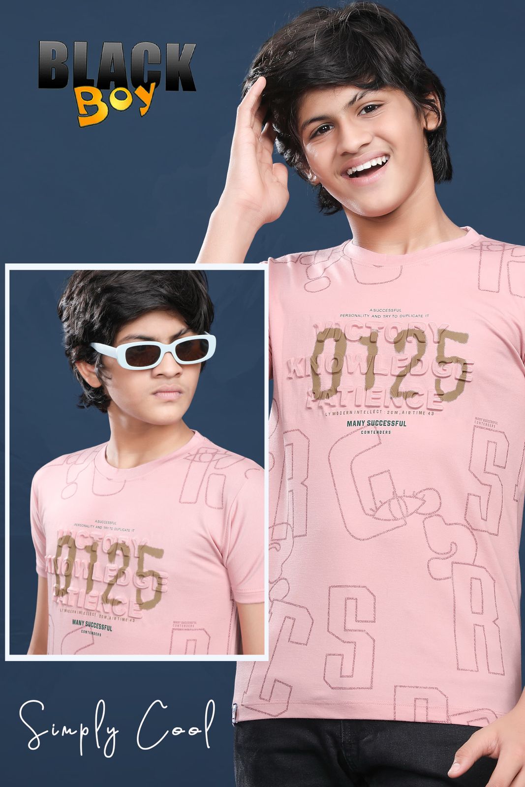 Vol 941 Black Tencil Lycra Boys Tshirt Wholesaler Ahmedabad