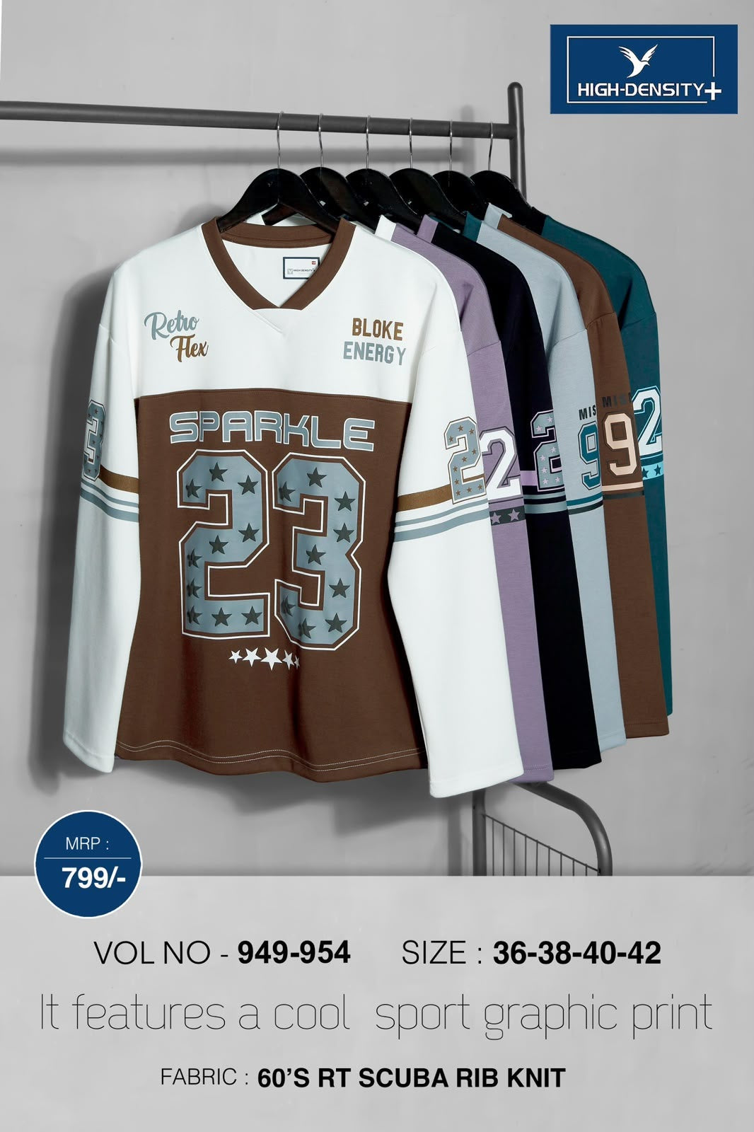 Vol 949 To 954 Full Sleeves High Density Lycra Mens Tshirts Manufacturer Gujarat