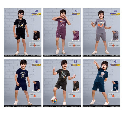 Vol 94 Kiddo Cotton Looper Boys Shorts Set Exporter India