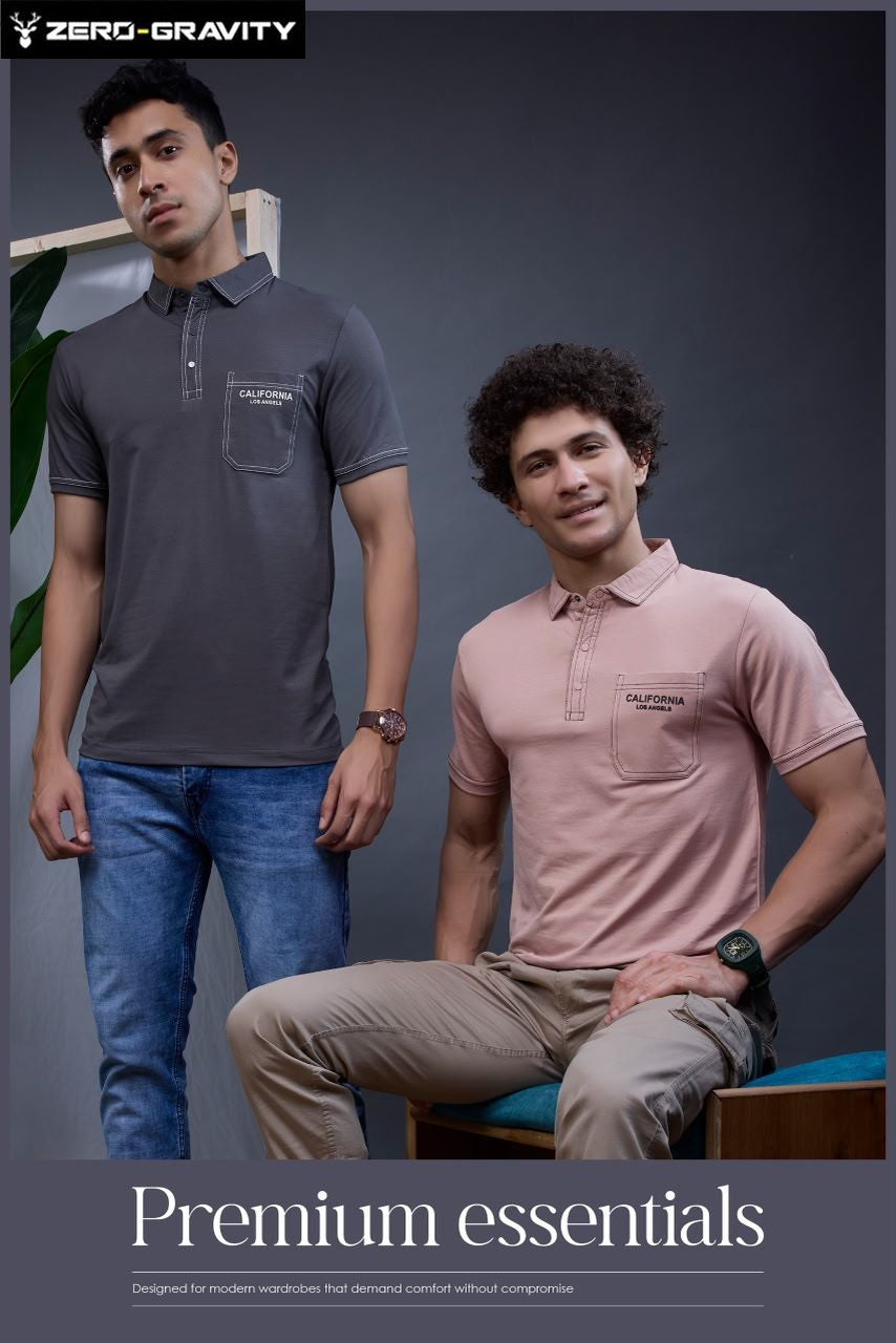 Vol 95 To 102 Zero Gravity French Lycra Mens Tshirts Wholesale Rate