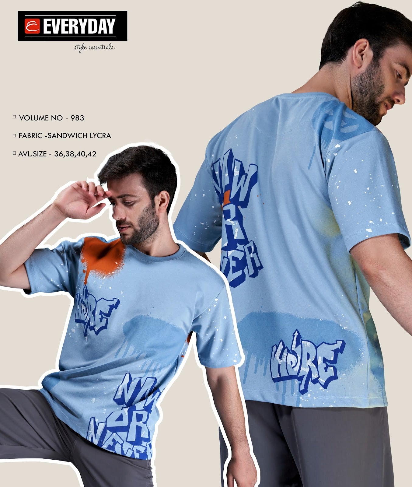 Vol 983 Everyday Imported Mens Tshirts Manufacturer India