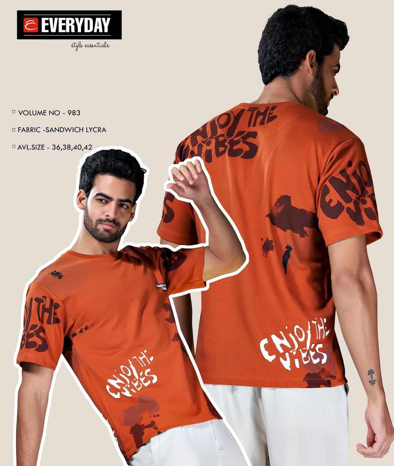 Vol 983 Everyday Imported Mens Tshirts Manufacturer India