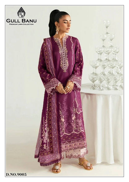 Vol 9 Premium Lawn Collection Gull Aahmed Gull Banu Lawn Cotton Karachi Salwar Suits Wholesale Rate