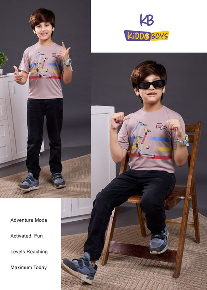 Vol A804 Kiddo Tencil Lycra Boys Tshirt Wholesale Price