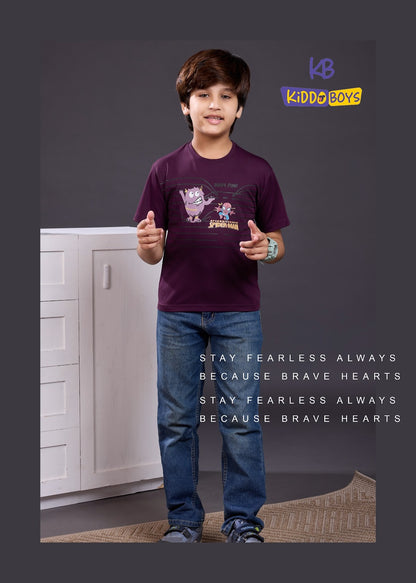 Vol A804 Kiddo Tencil Lycra Boys Tshirt Wholesale Price