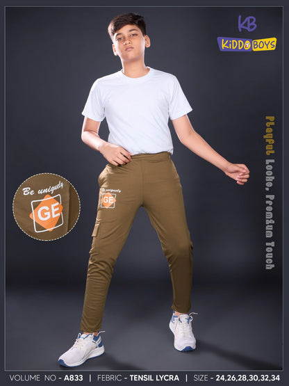 Vol A833 Kiddo Tencil Lycra Boys Track Pant Wholesale