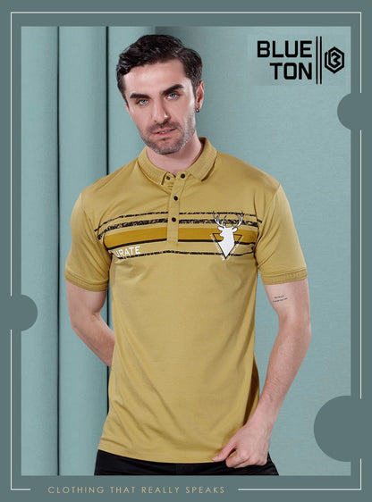 Vol Bt5001 Blue Ton Tencil Lycra Mens Tshirts Wholesale Price