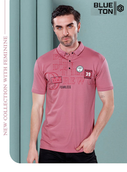 Vol Bt5001 Blue Ton Tencil Lycra Mens Tshirts Wholesale Price