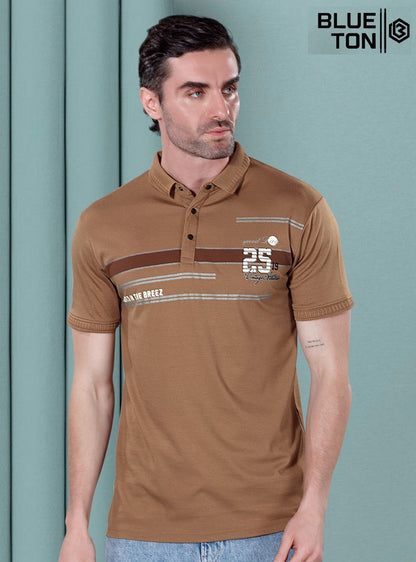 Vol Bt5001 Blue Ton Tencil Lycra Mens Tshirts Wholesale Price