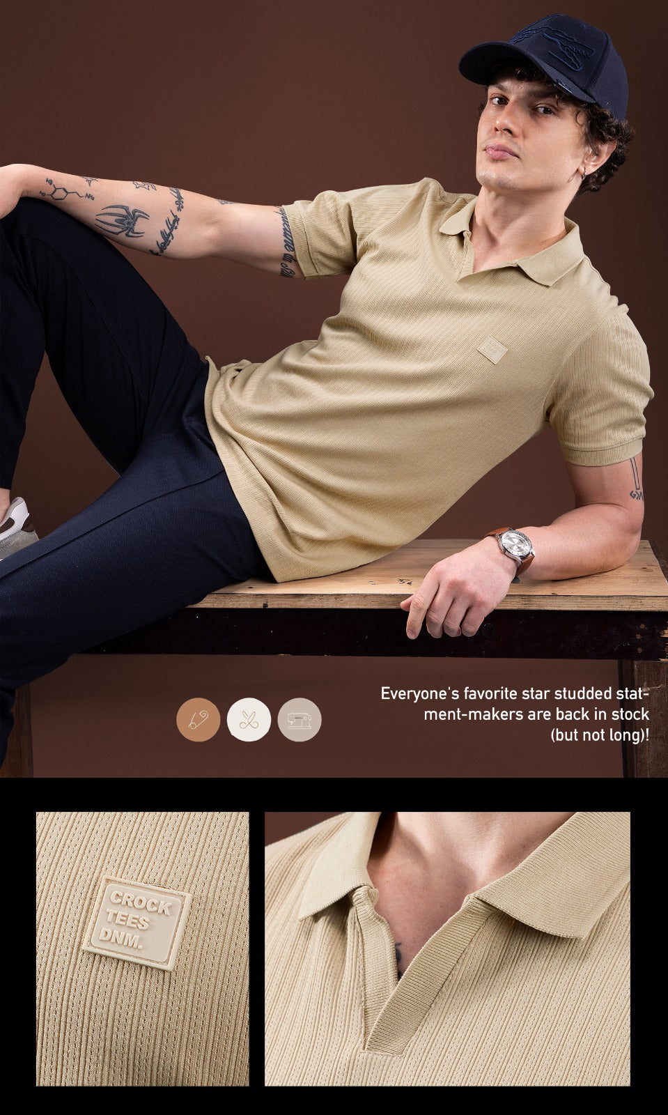 Vol Jh 149 Crocktees Interlock Mens Tshirts Exporter India
