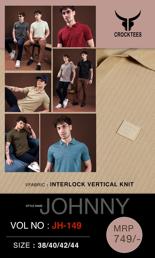 Vol Jh 149 Crocktees Interlock Mens Tshirts Exporter India