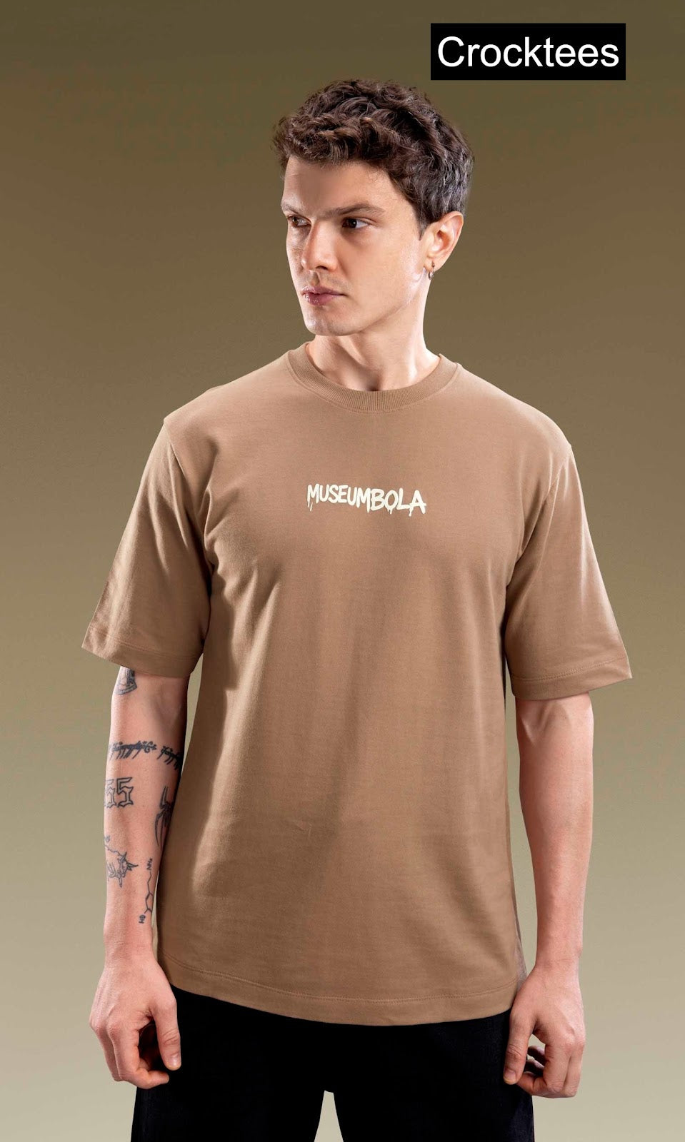 Vol Jh 388 Down Shoulder Crocktees Cotton Looper Mens Tshirts Wholesaler