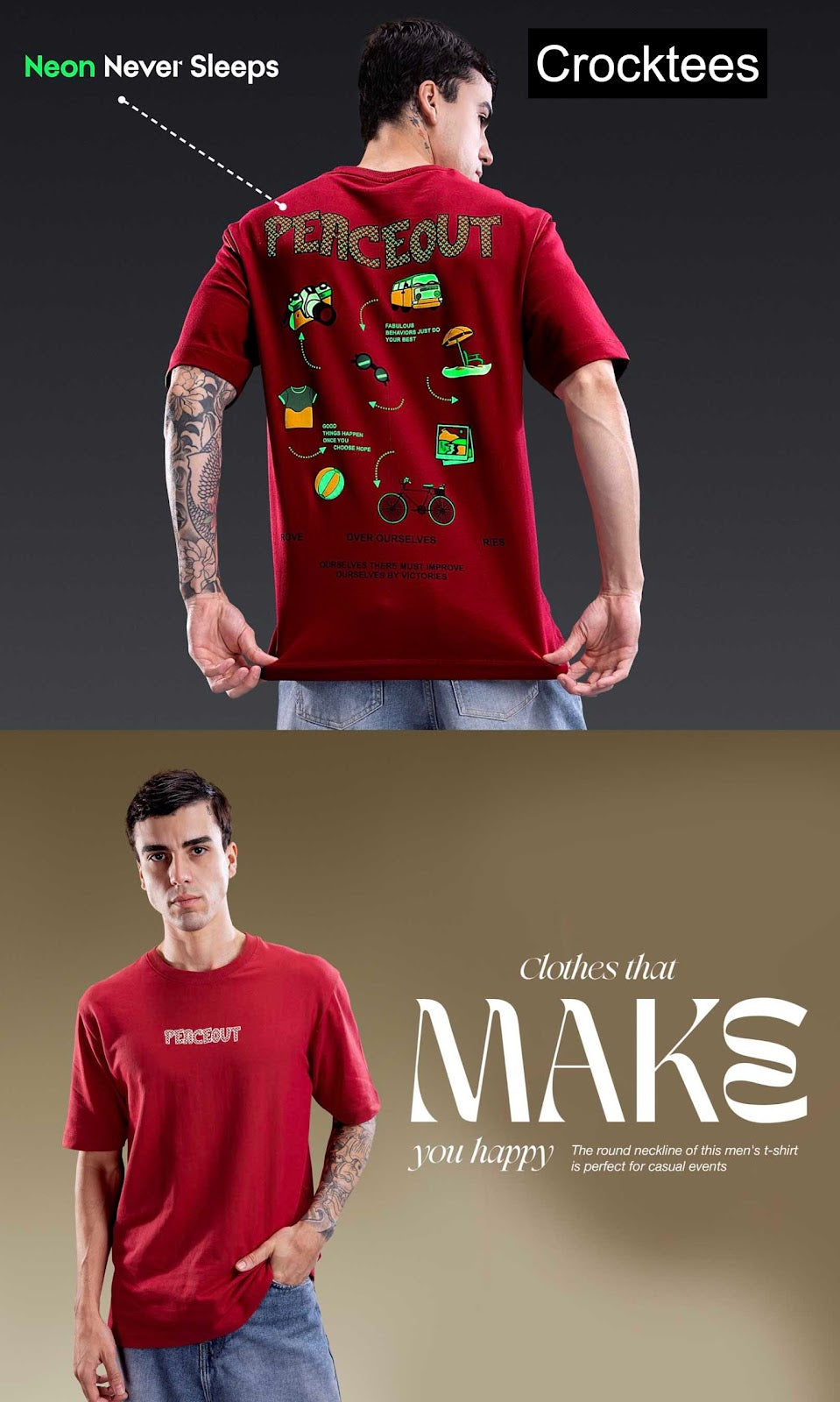 Vol Jh 388 Down Shoulder Crocktees Cotton Looper Mens Tshirts Wholesaler