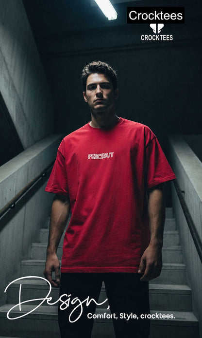 Vol Jh 388 Down Shoulder Crocktees Cotton Looper Mens Tshirts Wholesaler