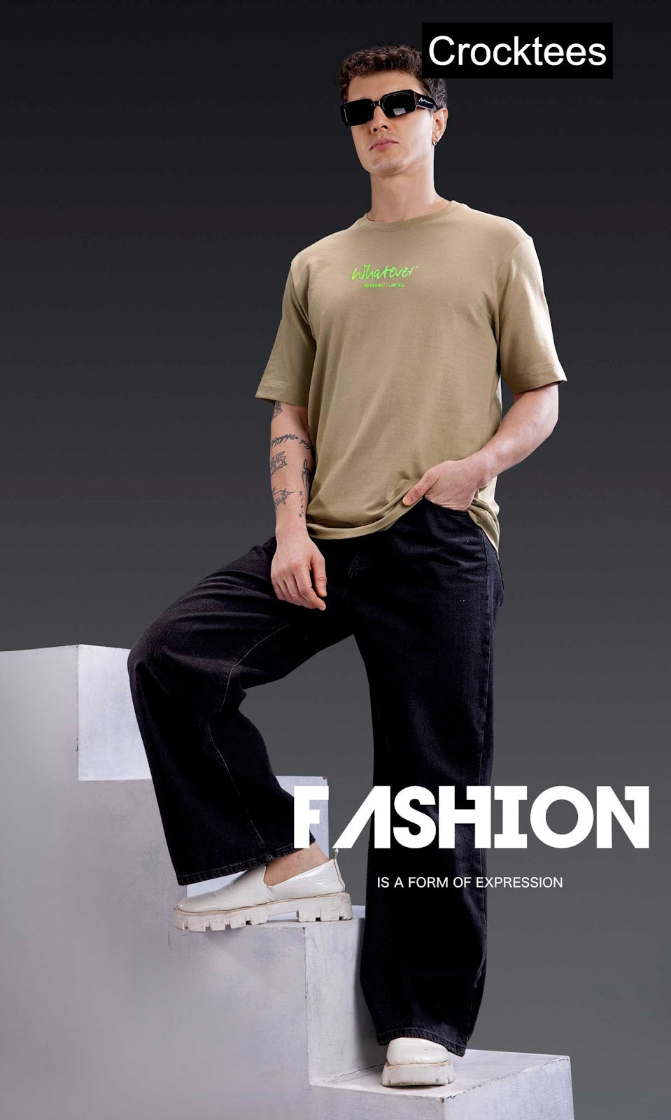 Vol Jh 388 Down Shoulder Crocktees Cotton Looper Mens Tshirts Wholesaler