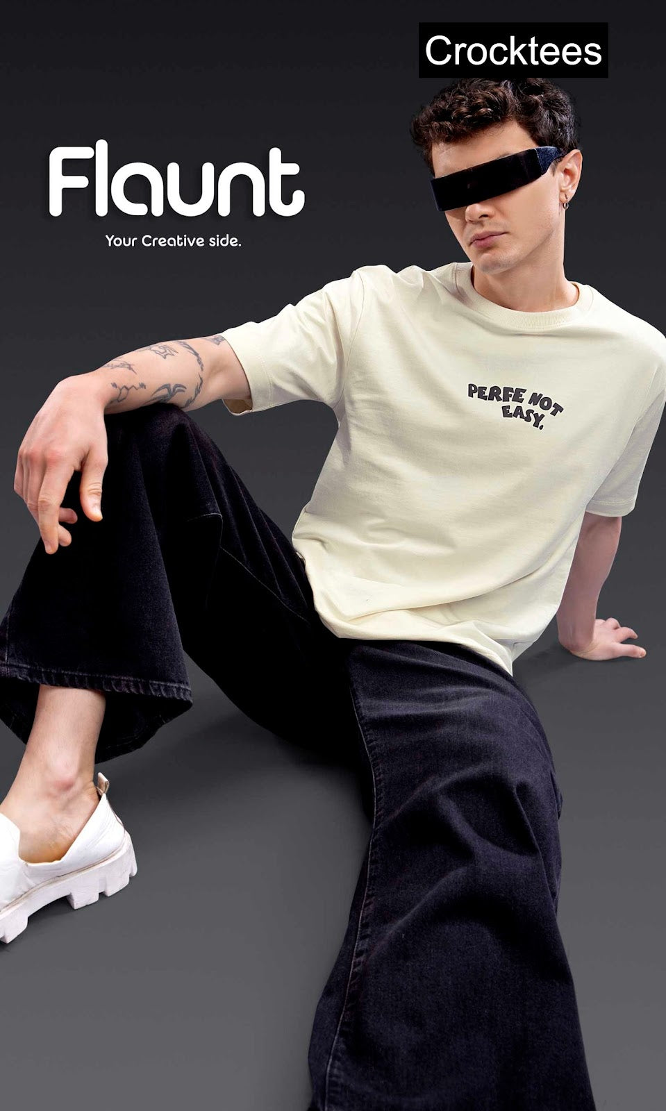 Vol Jh 388 Down Shoulder Crocktees Cotton Looper Mens Tshirts Wholesaler