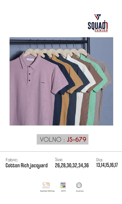 Vol Js 679 Stitch Button Squadin Cotton Boys Tshirt Manufacturer