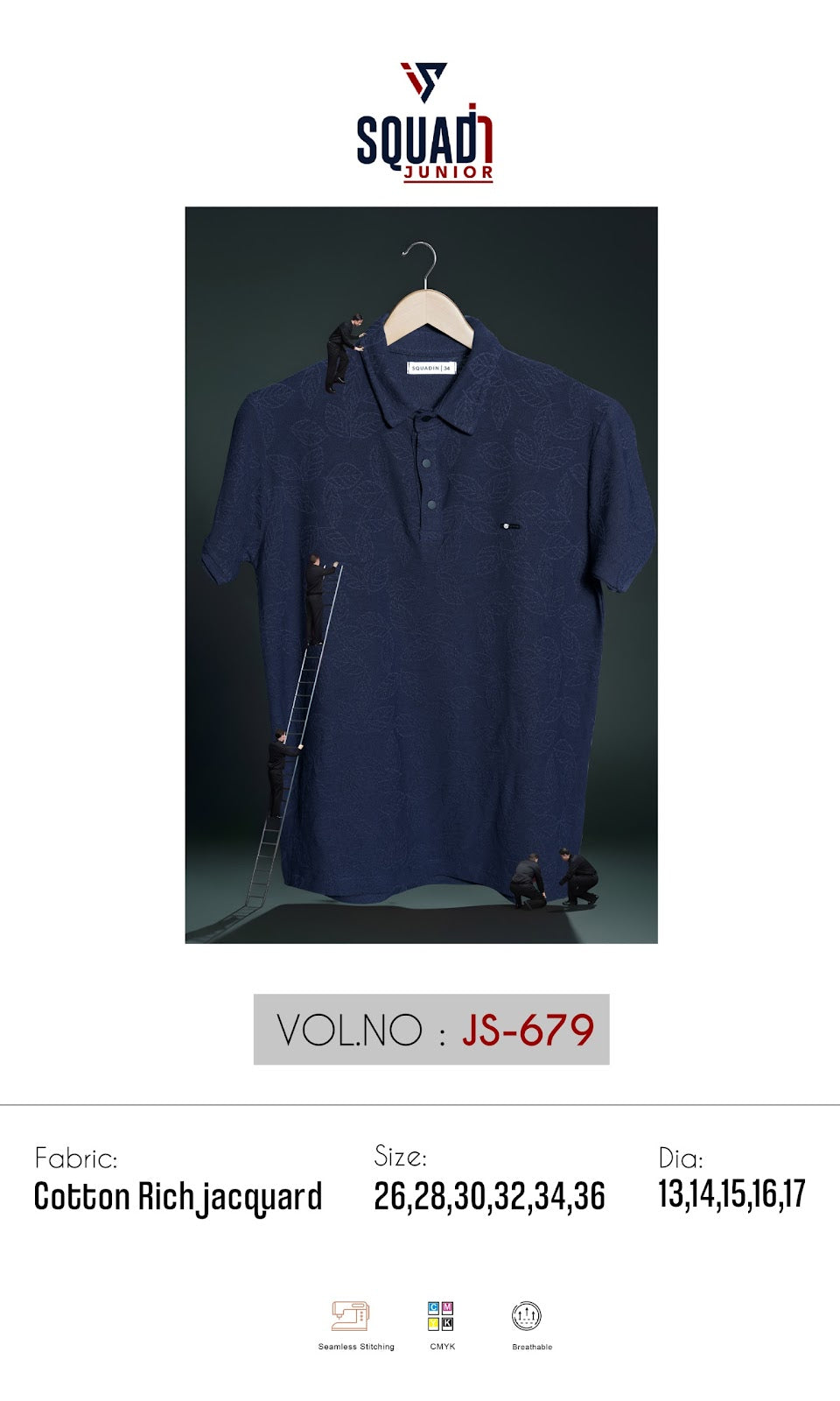 Vol Js 679 Stitch Button Squadin Cotton Boys Tshirt Manufacturer