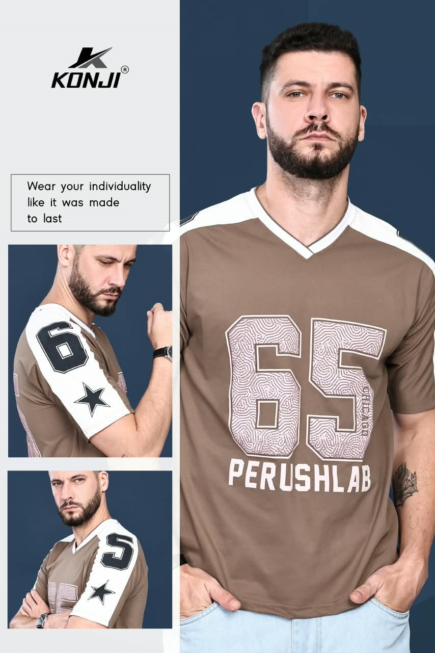 Vol Mk 546 Oversized Konji Fake Cotton Mens Tshirts Wholesaler India
