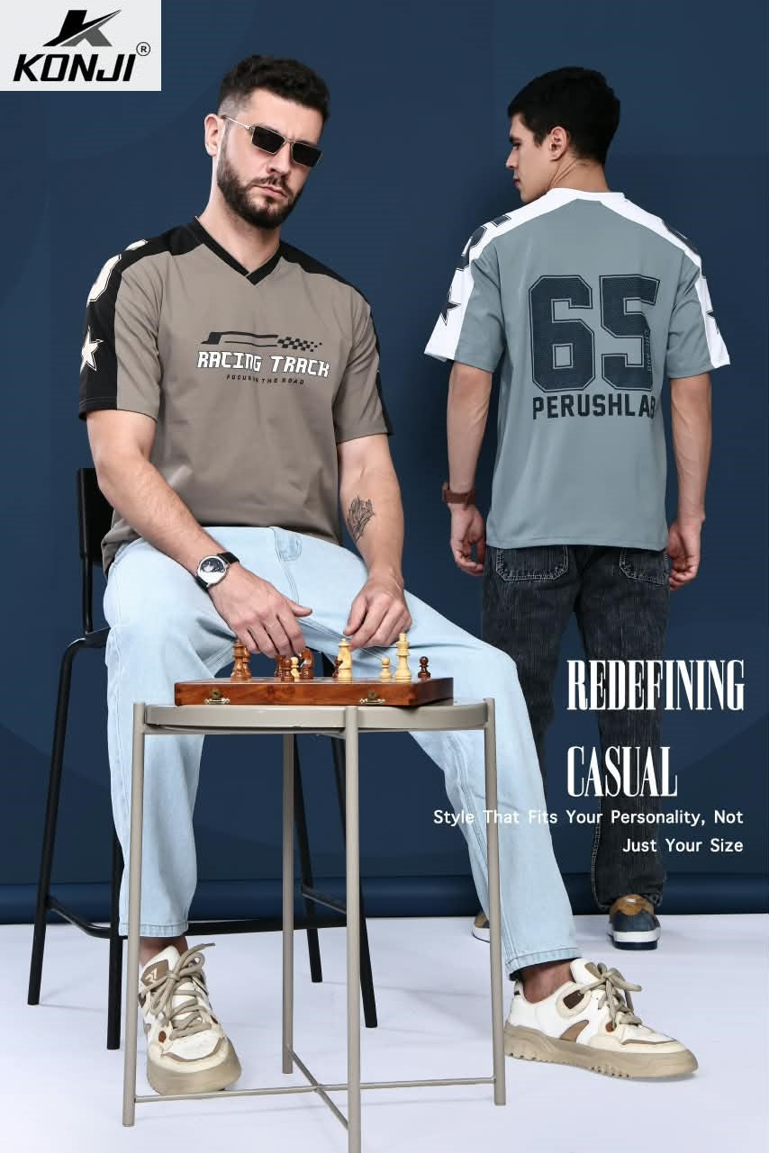 Vol Mk 546 Oversized Konji Fake Cotton Mens Tshirts Wholesaler India