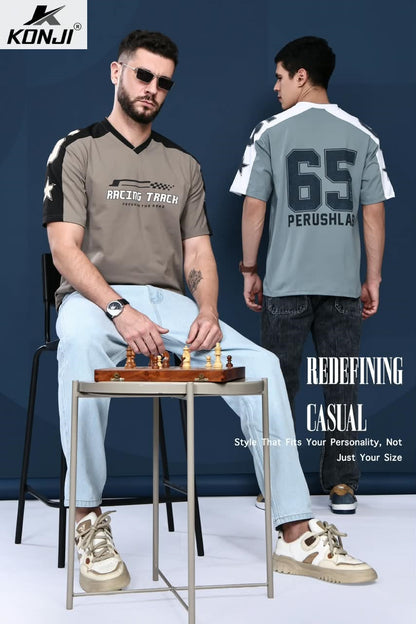 Vol Mk 546 Oversized Konji Fake Cotton Mens Tshirts Wholesaler India