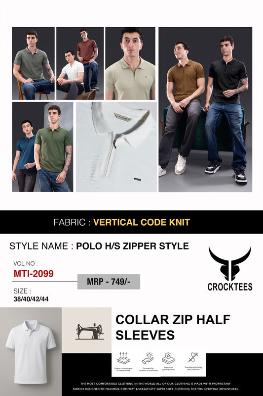 Vol Mti 2099 Crocktees Interlock Mens Tshirts Exporter India