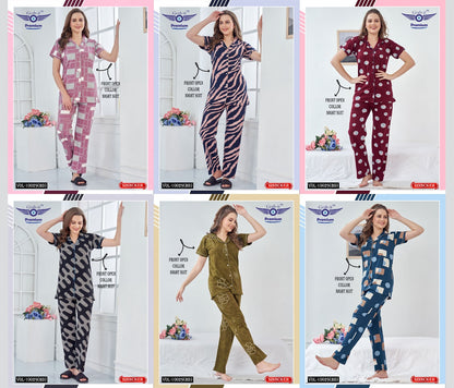 Vol No 10029 Bd Grab It Sinker Collar Night Suits Exporter