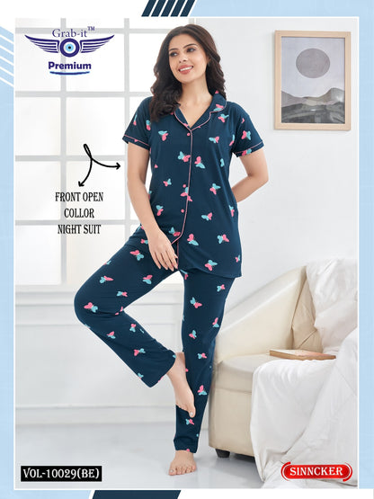Vol No 10029 Be Grab It Sinker Collar Night Suits Exporter Gujarat