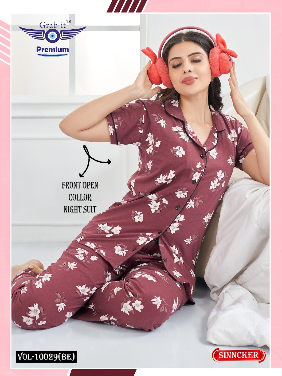 Vol No 10029 Be Grab It Sinker Collar Night Suits Exporter Gujarat