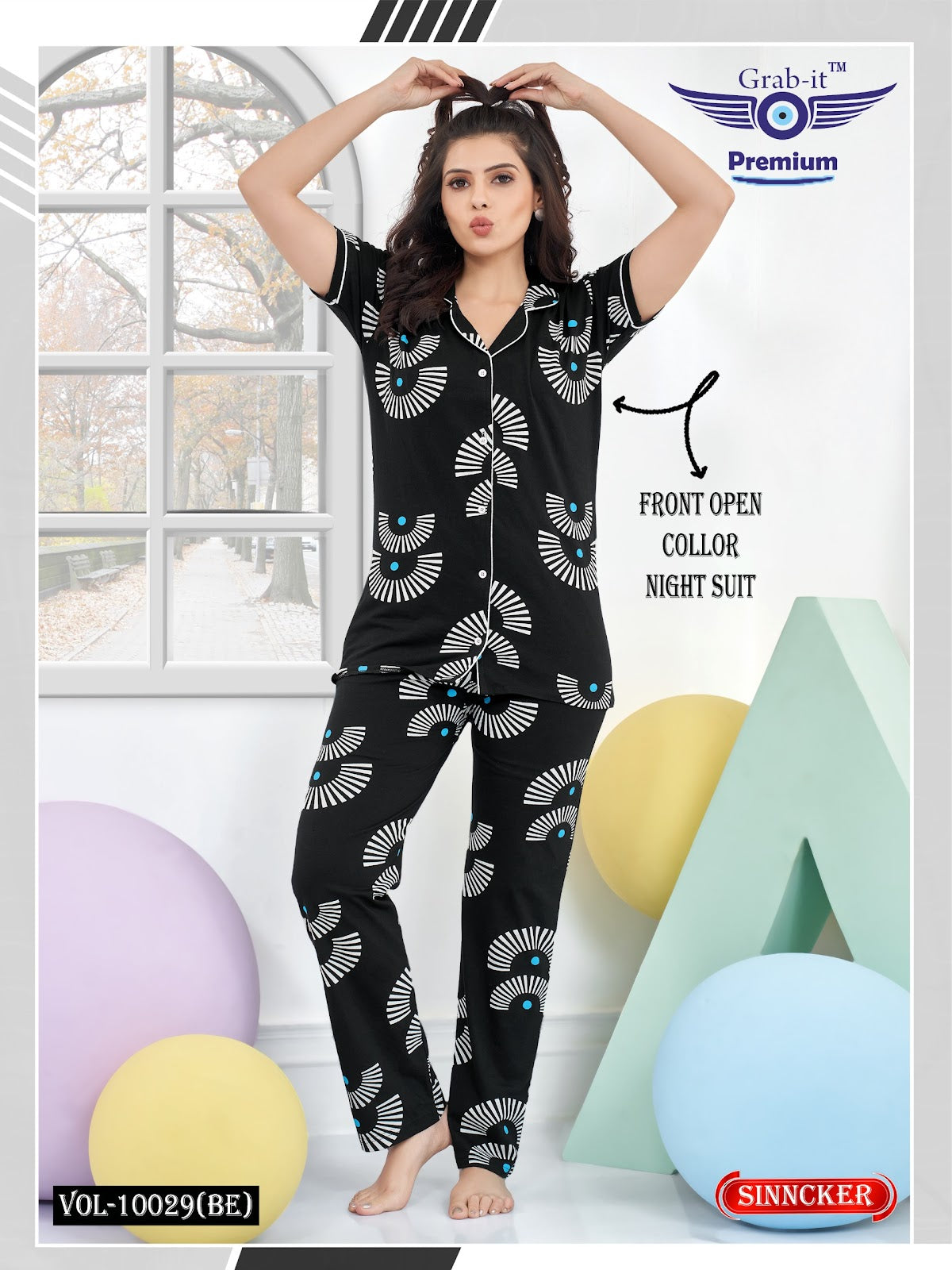 Vol No 10029 Be Grab It Sinker Collar Night Suits Exporter Gujarat