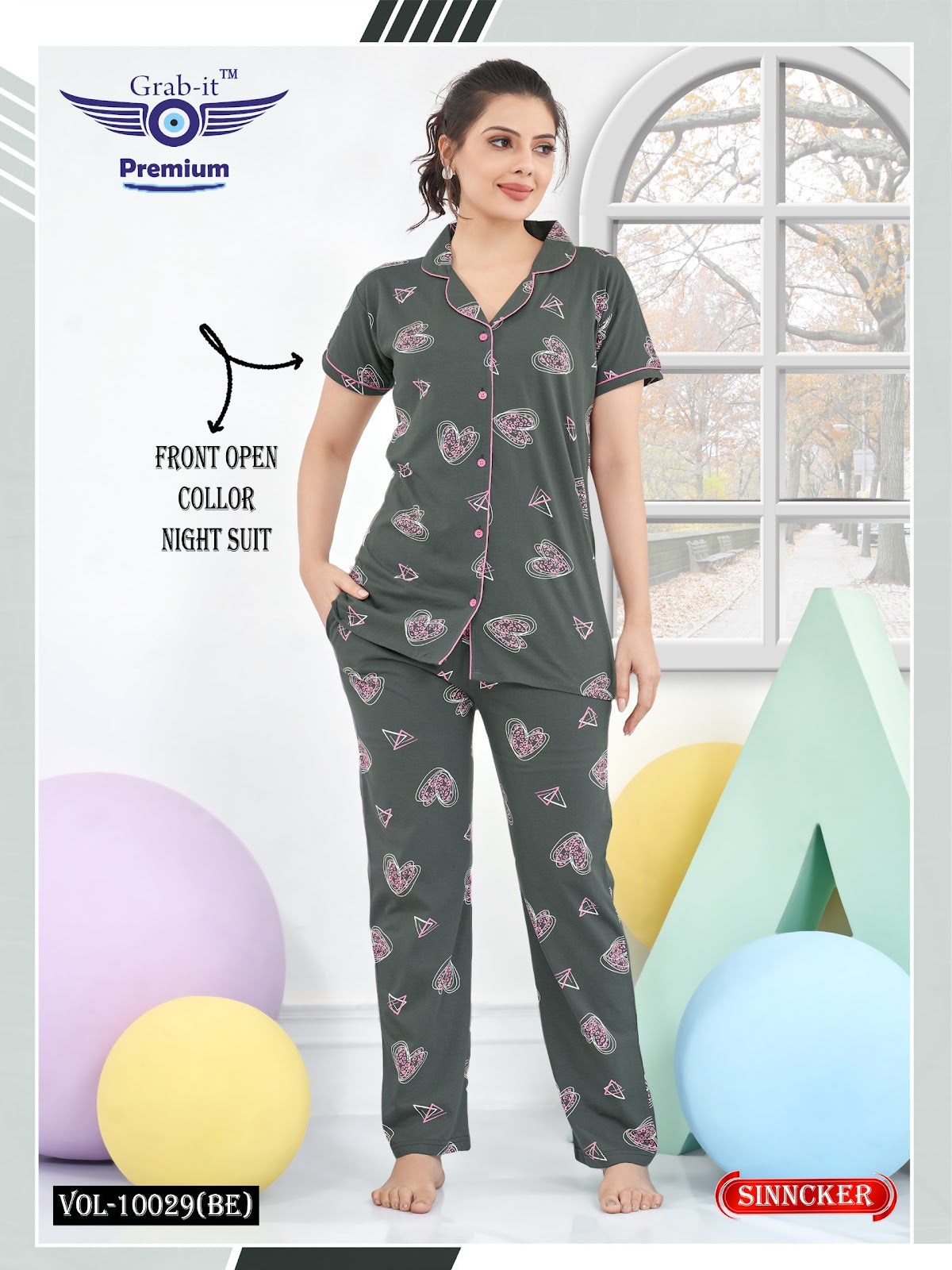 Vol No 10029 Be Grab It Sinker Collar Night Suits Exporter Gujarat