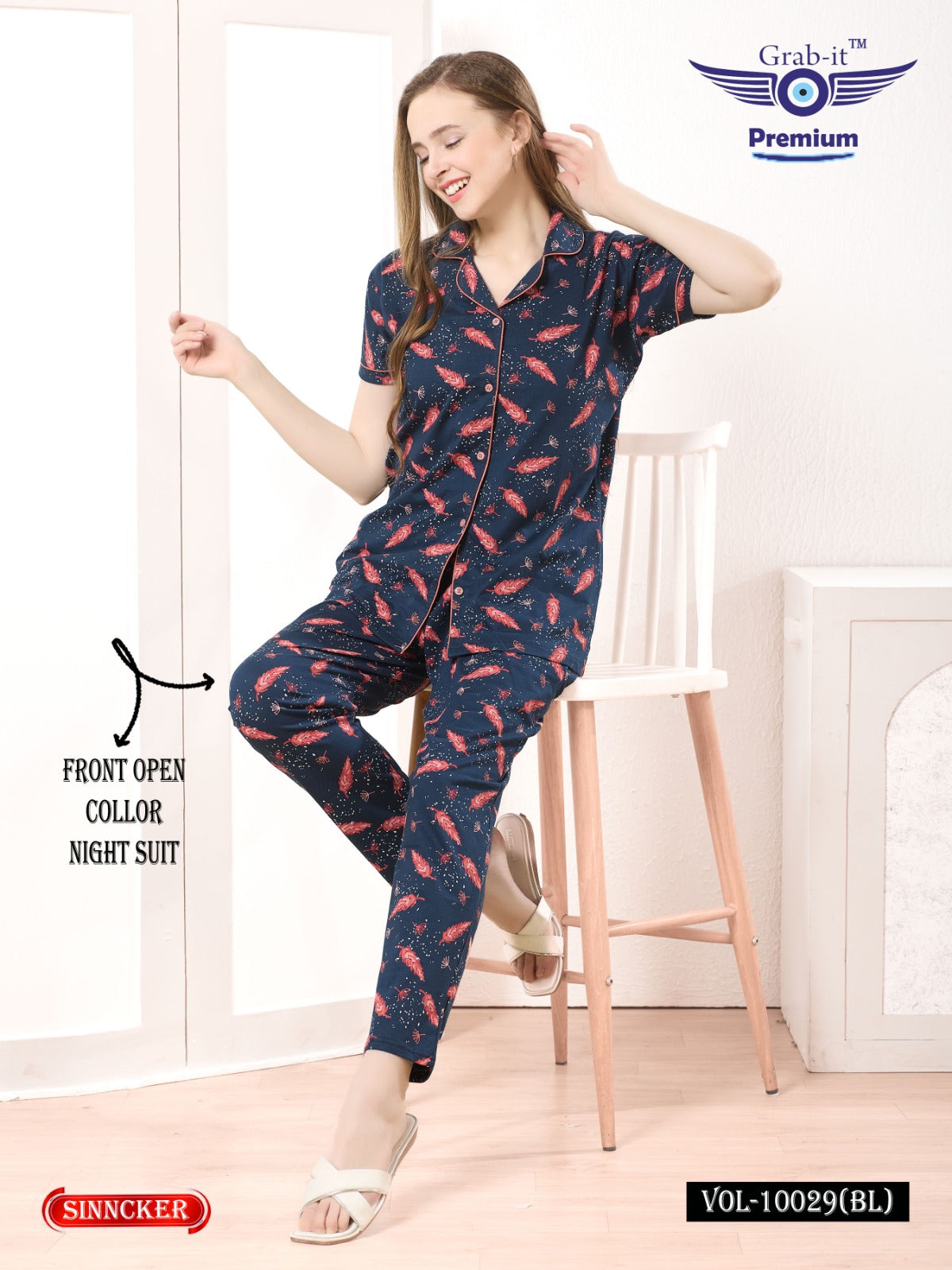 Vol No 10029 Bl Grab It Sinker Collar Night Suits Supplier Gujarat