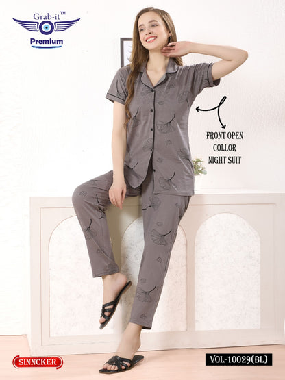 Vol No 10029 Bl Grab It Sinker Collar Night Suits Supplier Gujarat