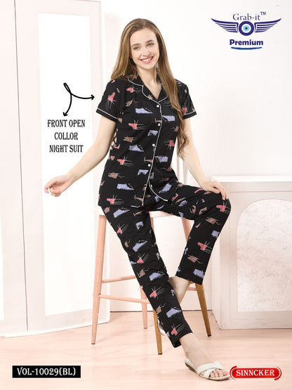 Vol No 10029 Bl Grab It Sinker Collar Night Suits Supplier Gujarat