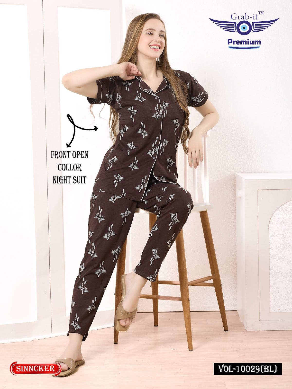 Vol No 10029 Bl Grab It Sinker Collar Night Suits Supplier Gujarat