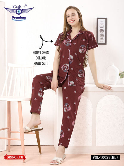 Vol No 10029 Bl Grab It Sinker Collar Night Suits Supplier Gujarat