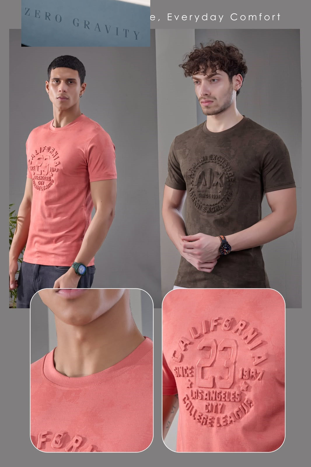 Vol No 103 To 110 Zero Gravity Tencil Lycra Mens Tshirts Exporter India