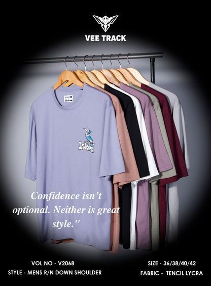 Vol No 2068 Vee Track Tencil Lycra Mens Tshirts Wholesaler India