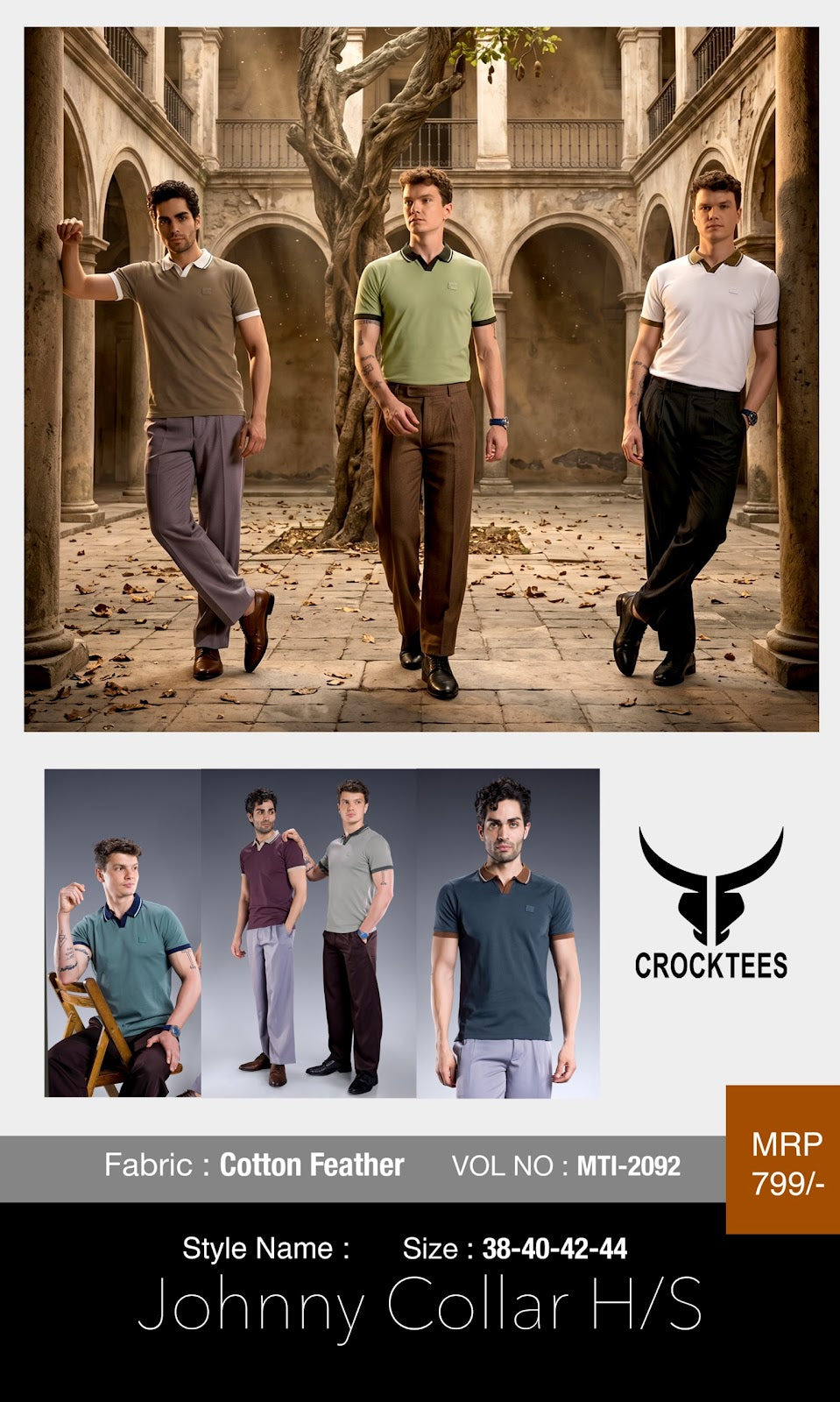 Vol No 2092 Crocktees Cotton Mens Tshirts Supplier India