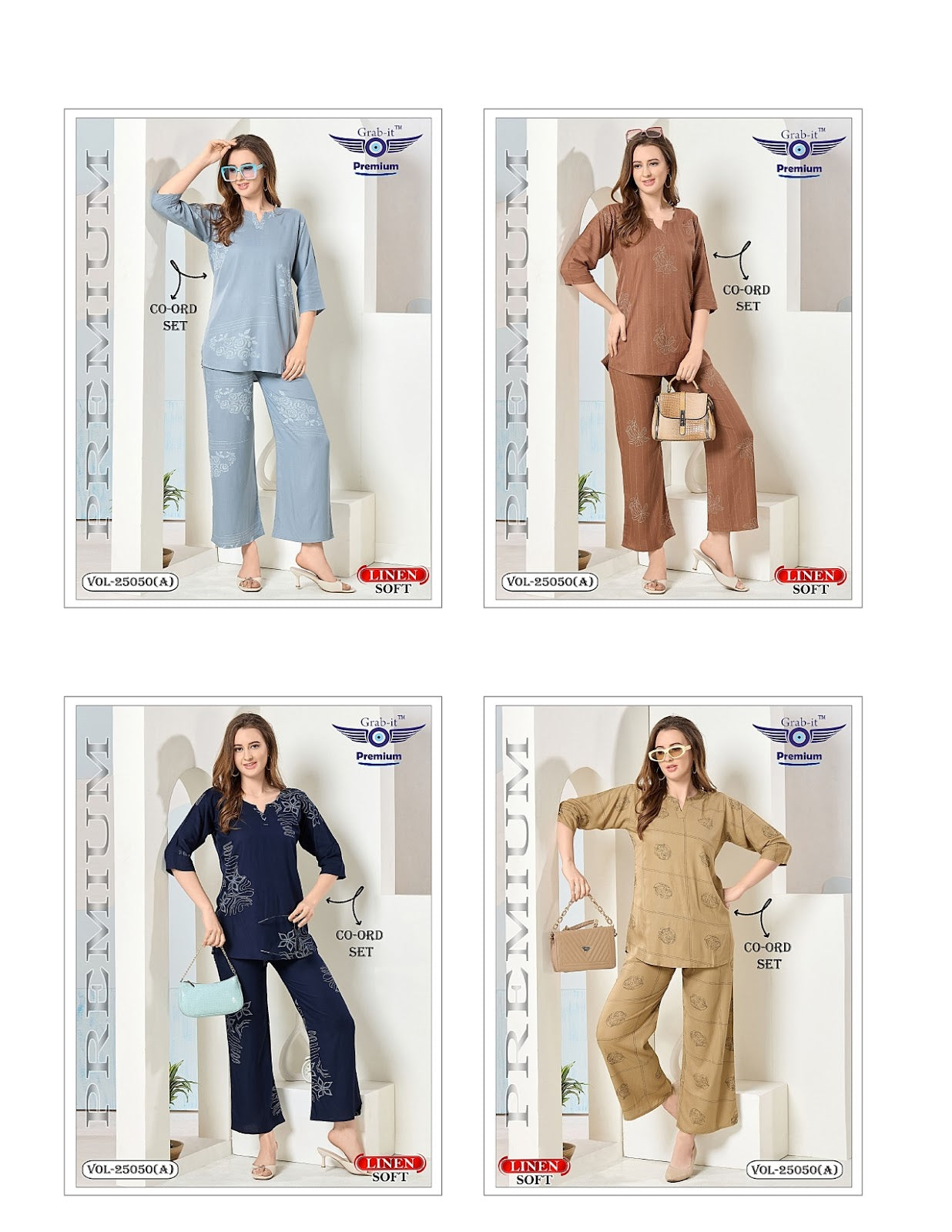 Vol No 25050 A Grab It Soft Linen Co Ord Set Manufacturer Gujarat