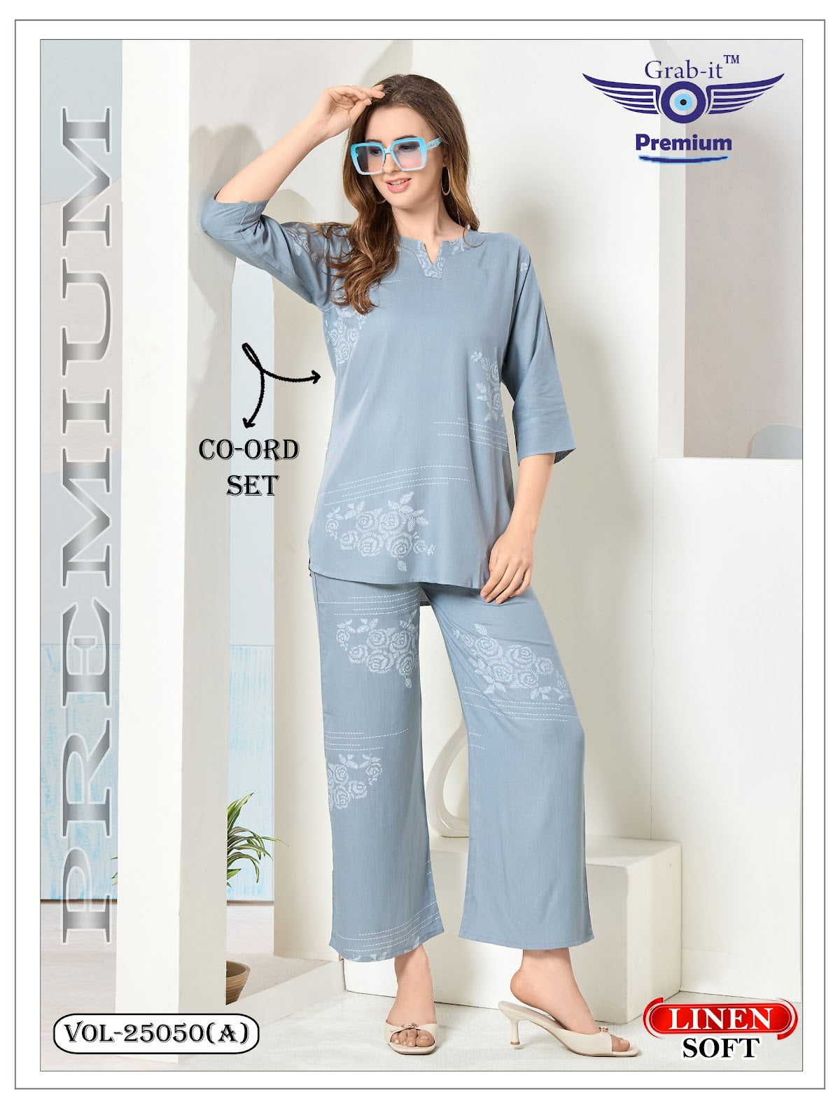 Vol No 25050 A Grab It Soft Linen Co Ord Set Manufacturer Gujarat