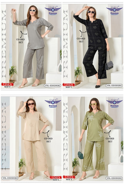 Vol No 25050 B Grab It Linen Co Ord Set Exporter