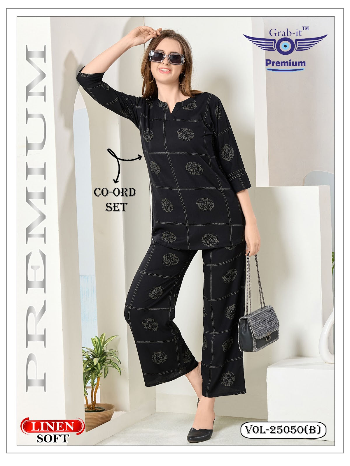 Vol No 25050 B Grab It Linen Co Ord Set Exporter