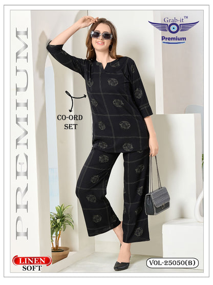 Vol No 25050 B Grab It Linen Co Ord Set Exporter