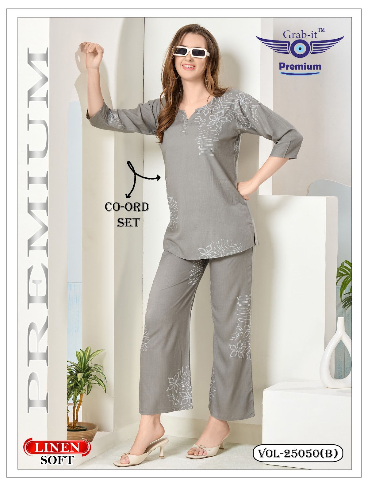 Vol No 25050 B Grab It Linen Co Ord Set Exporter