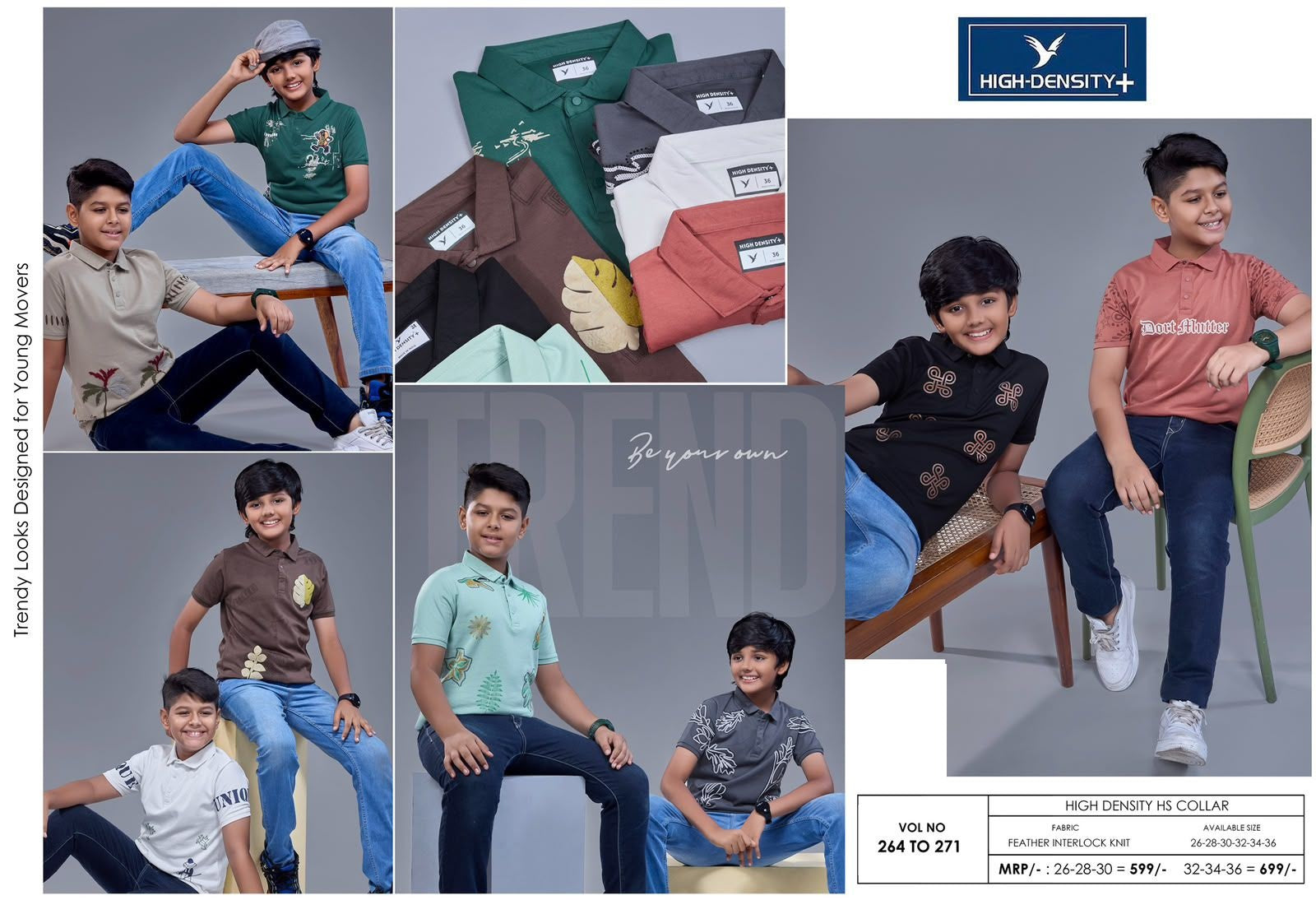 Vol No 264 To 271 High Density Lycra Boys Tshirt Wholesaler