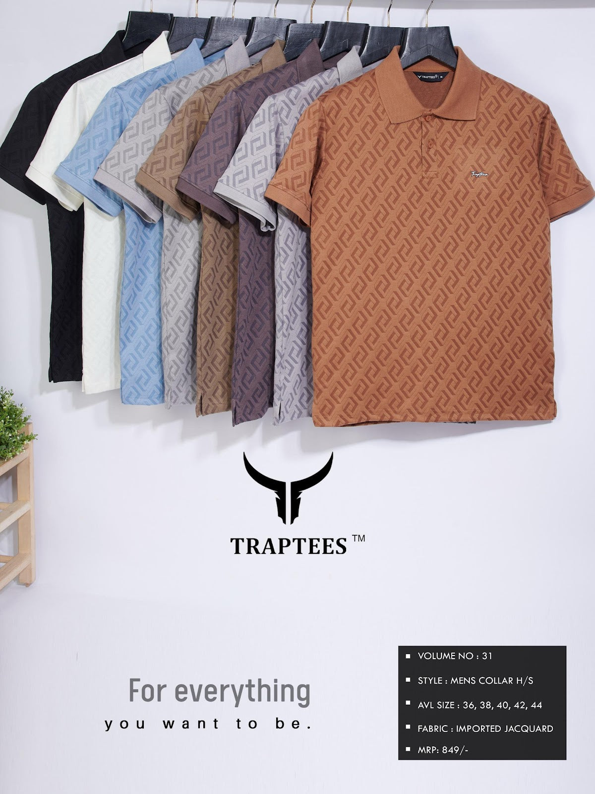 Vol No 31 Traptees Imported Jacquard Mens Tshirts Wholesale Price